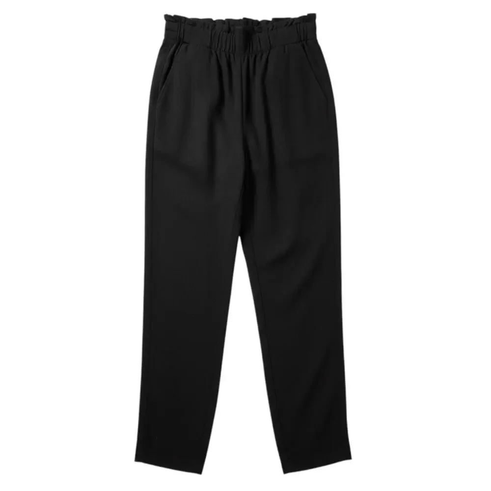 H&M Black Linen High Rise Paperbag Ankle Pants Size 2
